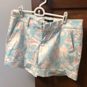 Pink and blue floral shorts